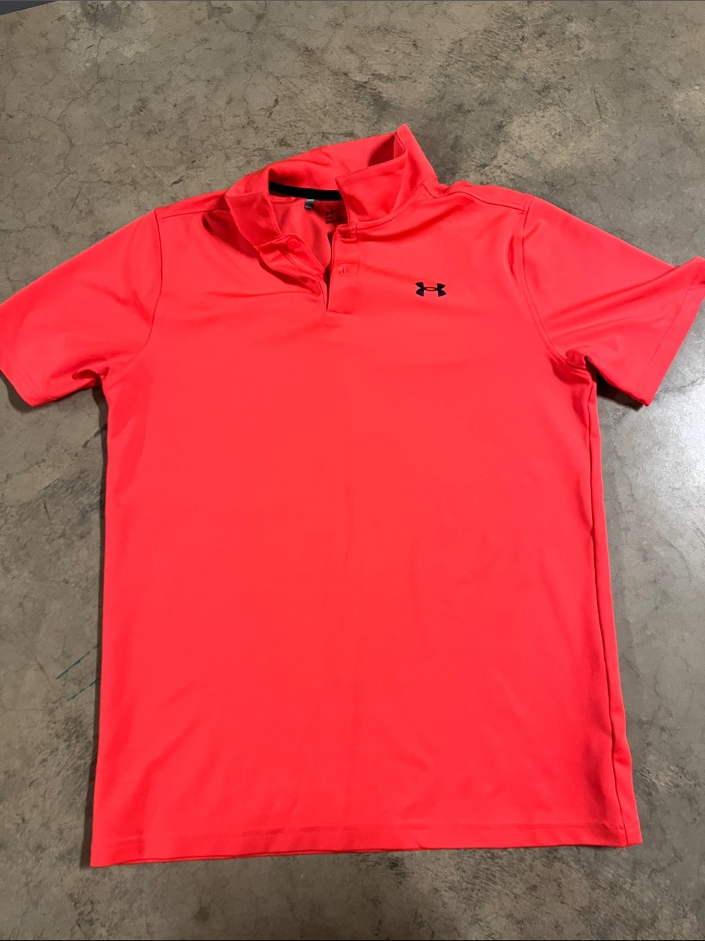 Under Armour Neon Coral Youth Short-Sleeve Polo